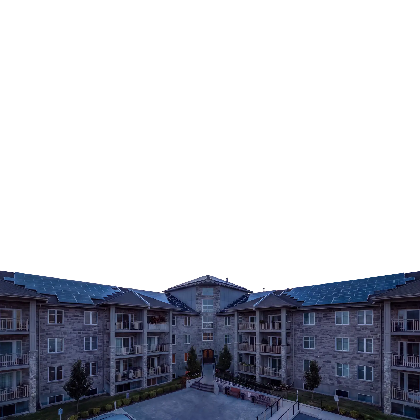 Stonecrest, 810 Blackburn Mews, at dusk